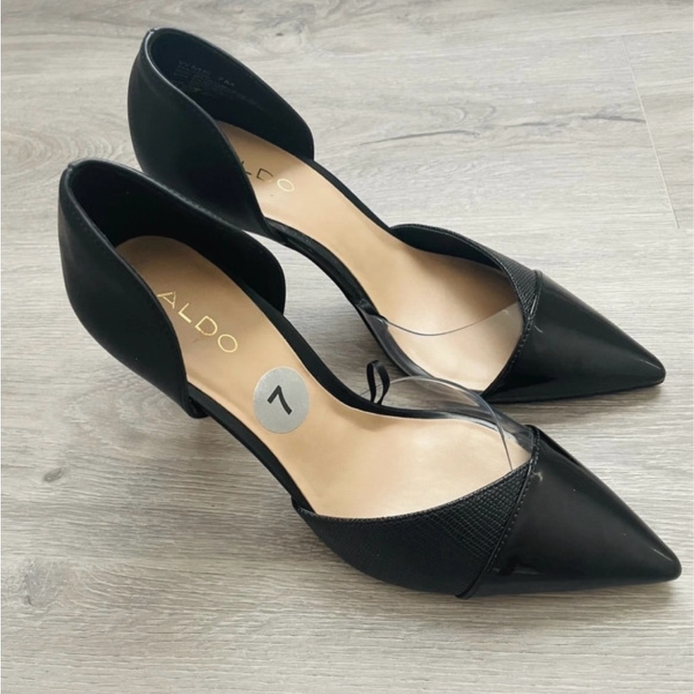 ALDO Moonglow D'orsay Black Pointed pumps 🖤✨